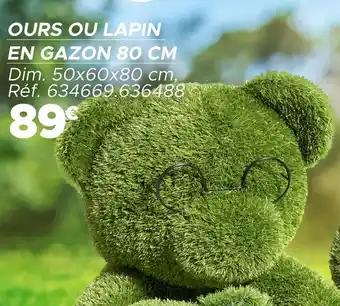 Ours ou Lapin en Gazon 80 cm