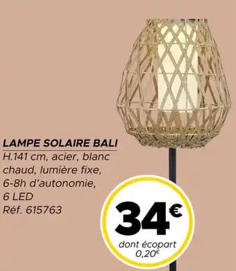Promotion Exclusives de 39
Lampe solaire : Découvrez l'Offre incontournable