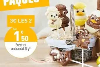 Sucettes en chocolat 25 g