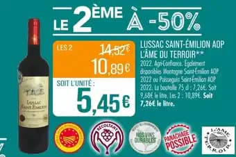 L'Âme L’ÂME DU TERROIR Lussac saint-émilion aop