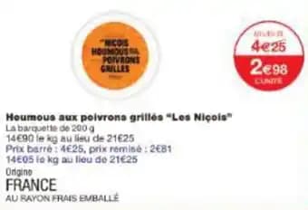 LES NICOIS Houmous aux poivrons grillés 200 g