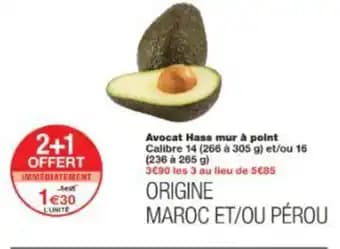 Avocat Hass mur à point