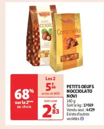 NOVI Petits oeufs nocciolato 160 g