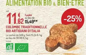 ARTIGIANI D'ITALIA Colombe traditionnelle bio