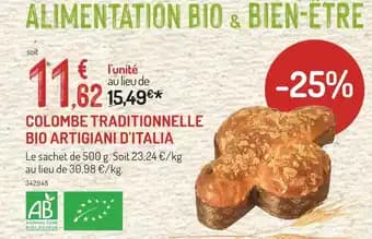 Colombe traditionnelle bio Artigiani d'Italia