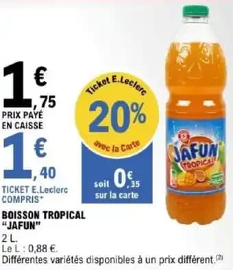 Promotion Exclusives de 7
            
        
        Boisson tropical : Découvrez l'Offre incontournable