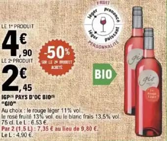 Promotion Exclusives de 26
            
        
        Igp pays d'oc : Découvrez l'Offre incontournable