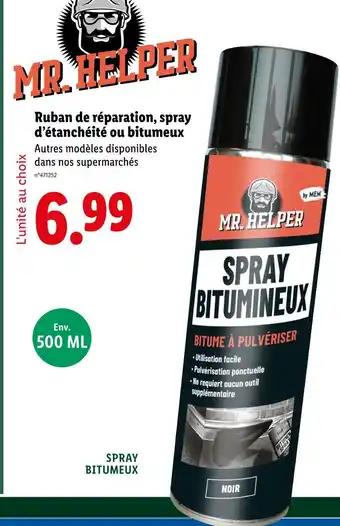 Mr. Helper Ruban de réparation, spray d'étanchéité ou bitumeux