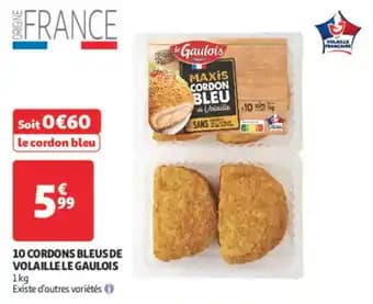 LE GAULOIS 10 cordons bleusde volaille 1 kg