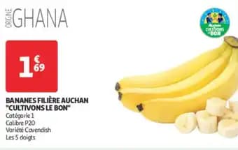 Bananes filière auchan "cultivons le bon"