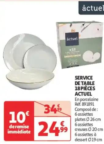 ACTUEL Service de table 18 pièces