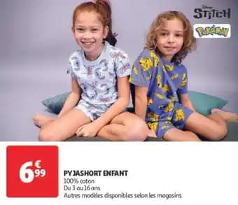 STITCH POKEMON Pyjashort enfant