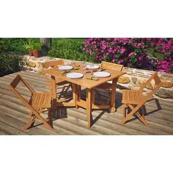 HYBA Set table et 4 chaises balcon Bali