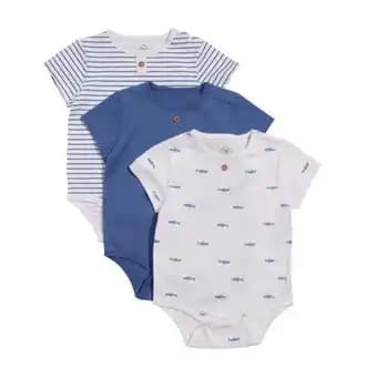 TEX BABY Lot 3 bodies bébé