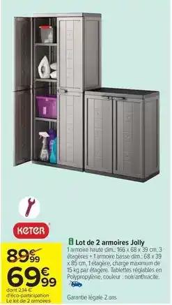 Dim - lot de 2 armoires jolly