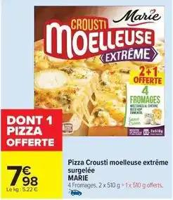 Extrême - pizza crousti moelleuse extreme surgelée