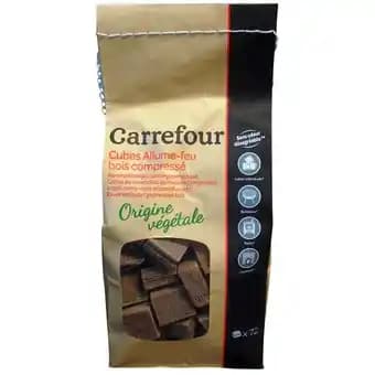 CARREFOUR Sachet 72 cubes bois compresse PEFC