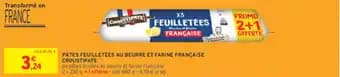 Påtes feuilletées au beurre et farine française croustipate 230 g