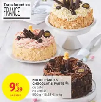 Nid de pâques chocolat 6 parts 500 g