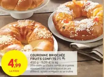 Couronne briochée fruits confits 450 g