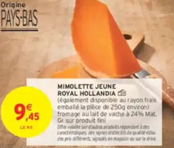 Mimolette jeune royal hollandia 1 kg