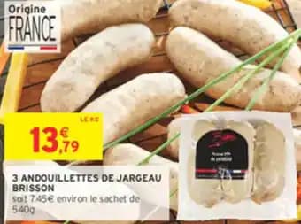 3 andouillettes de jargeau brisson 540 g
