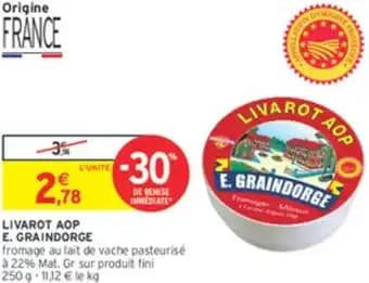 Livarot aop e. graindorge 250 g