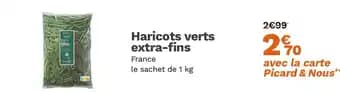 Haricots verts extra-fins 1 kg
