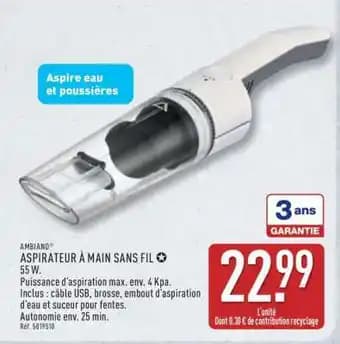 Promotion Exclusives de 2
Aspirateur a main : Découvrez l'Offre incontournable