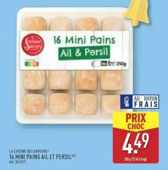 16 Mini Pains Ail et Persil