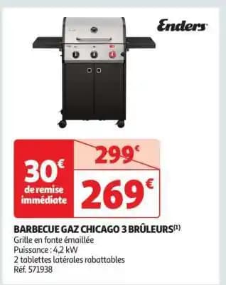 BARBECUE GAZ CHICAGO 3 BRÛLEURS