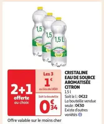 CRISTALINE EAU DE SOURCE AROMATISÉE CITRON