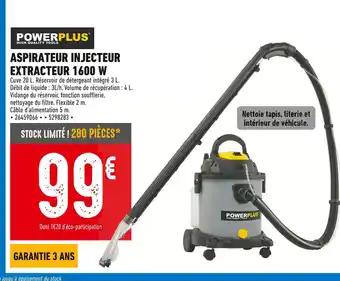 POWERPLUS Aspirateur injecteur extracteur 1600 w
