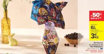 PAT PATROUILLE Œuf flamme en chocolat au lait 150 g