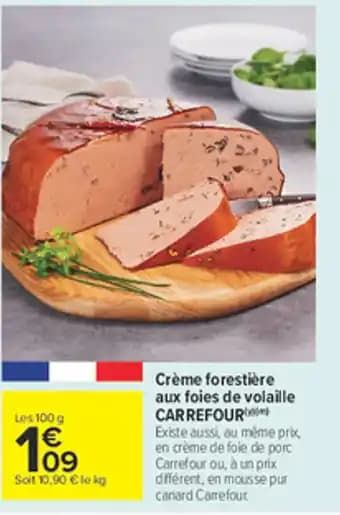 CARREFOUR Crème forestière aux foies de volaille