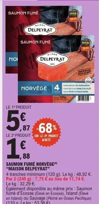SAUMON FUMÉ NORVÈGE MAISON DELPEYRAT