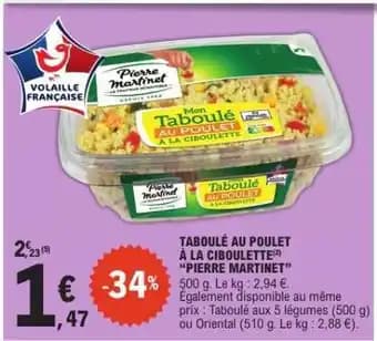 Promotion Exclusives de 16
            
        
        Taboulé : Découvrez l'Offre incontournable