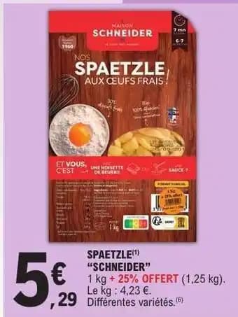 Promotion Exclusives de Spaetzle : Découvrez l'Offre incontournable