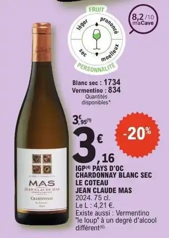 Promotion Exclusives de 18
            
        
        Chardonnay : Découvrez l'Offre incontournable