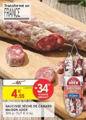 MAISON ADER SAUCISSE SÈCHE DE CANARD