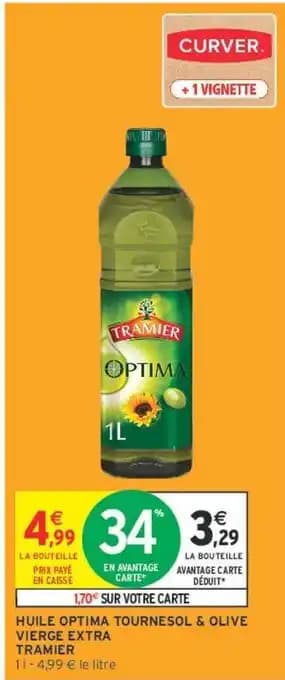 TRAMIER HUILE OPTIMA TOURNESOL & OLIVE VIERGE EXTRA
