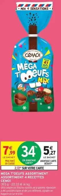 Mega t'oeufs assortiment assortiment 4 recettes cemoi 393 g