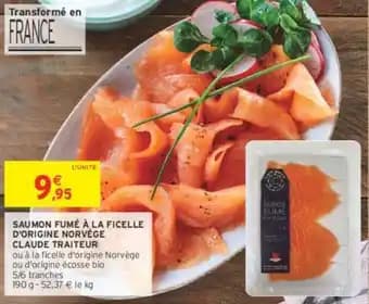CLAUDE TRAITEUR SAUMON FUMÉ À LA FICELLE D'ORIGINE NORVÉGE