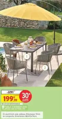 TABLE A MANGER AVEC PLATEAU EN CEYKOLITE