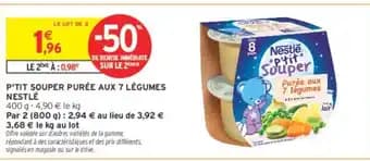 Promotion Exclusives de 23
Purée : Découvrez l'Offre incontournable