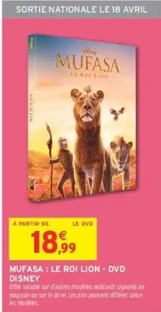 DISNEY MUFASA : LE ROI LION - DVD