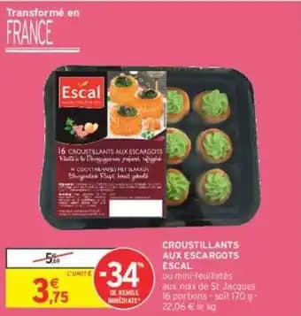 ESCAL CROUSTILLANTS AUX ESCARGOTS