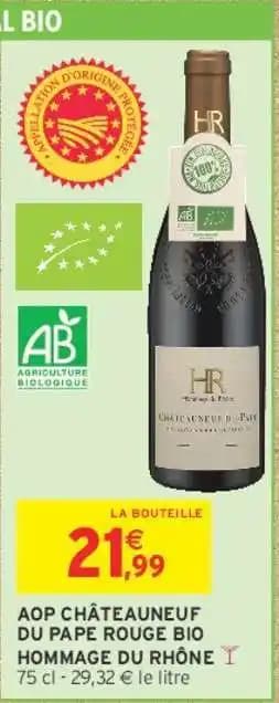 HOMMAGE DU RHÔNE AOP CHÂTEAUNEUF DU PAPE ROUGE BIO