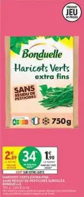 BONDUELLE HARICOTS VERTS EXTRA-FINS SANS RÉSIDU DE PESTICIDES SURGELÉS