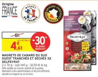 DELPEYRAT MAGRETS DE CANARD DU SUD OUEST TRANCHÉS ET SÉCHÉS X2